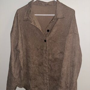 Brown Button-Up Shirt
